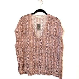 Cali Dreaming - Snakeskin Print Luxe Top - NWT